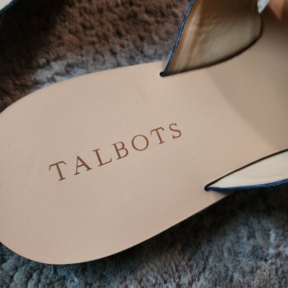 Talbots Women's 9 Sandals Blue Strappy Flats Shoes - Picture 6 of 7